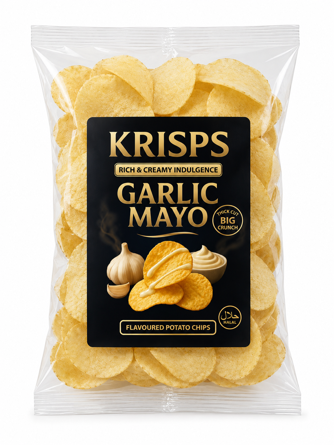 Krisps Garlic Mayo โ Creamy & Savory Crunchy Snack