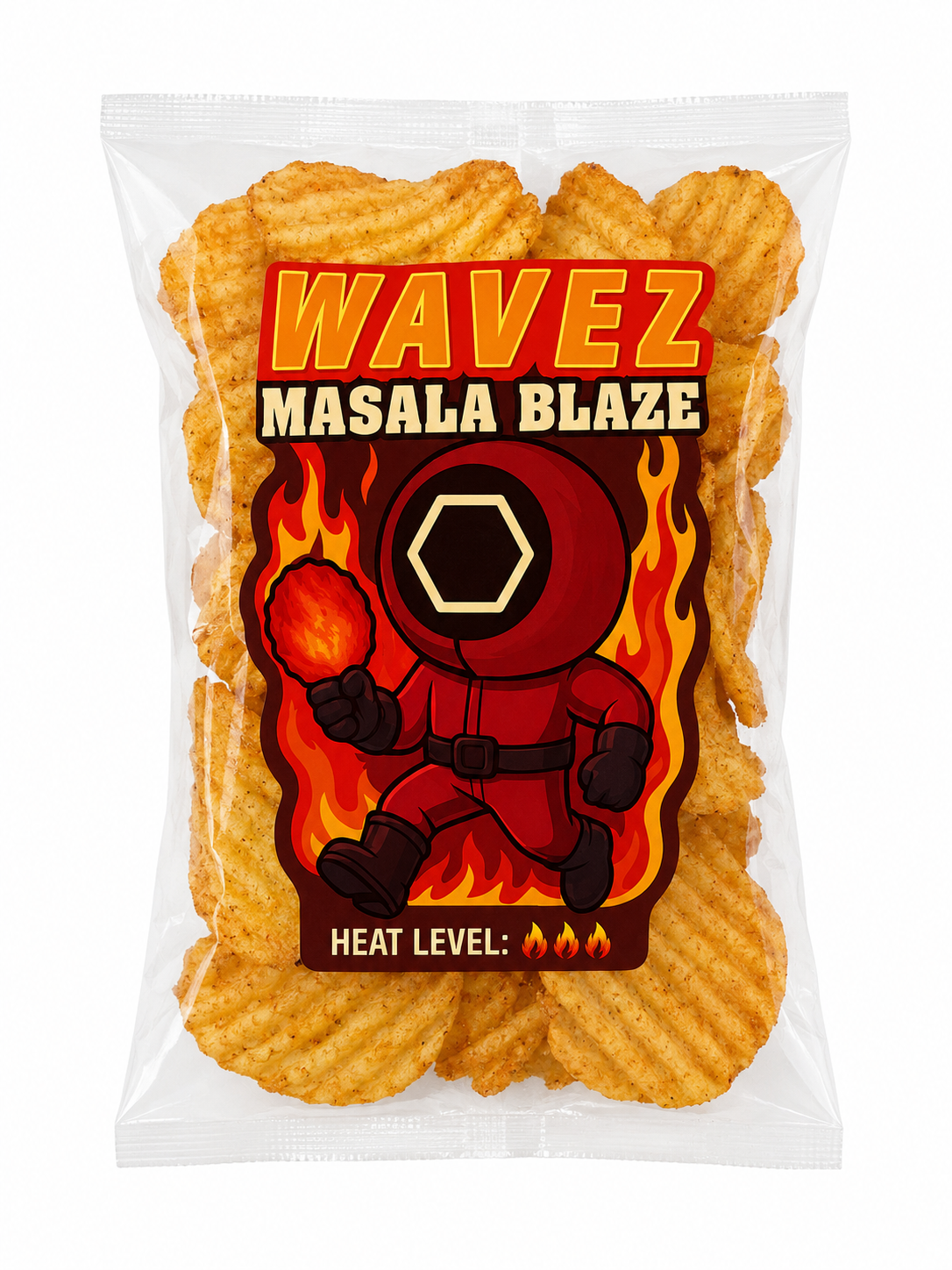 Wavez Masala Blaze โ Fiery Spicy Crunch Chips